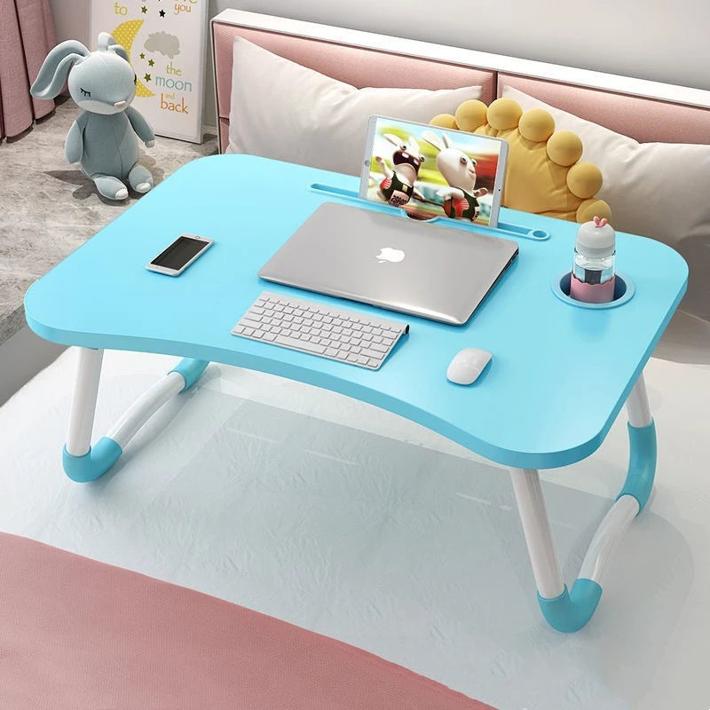 Mesa de Sofá-cama Dobrável Portátil Para Notebook,  Com Porta-Copos
